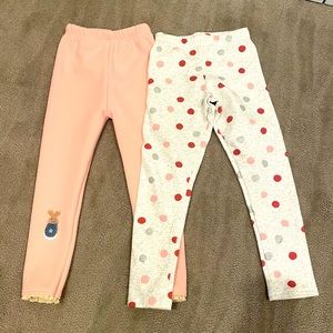 Two pairs size 8 girls leggings
